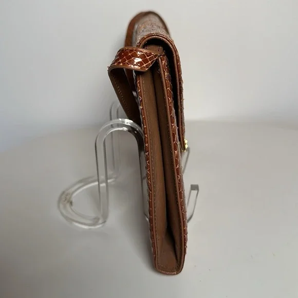 SNAKE SKIN PELLETTERIE ITALY C3 very rare real leather Crossbody clutch Vintage